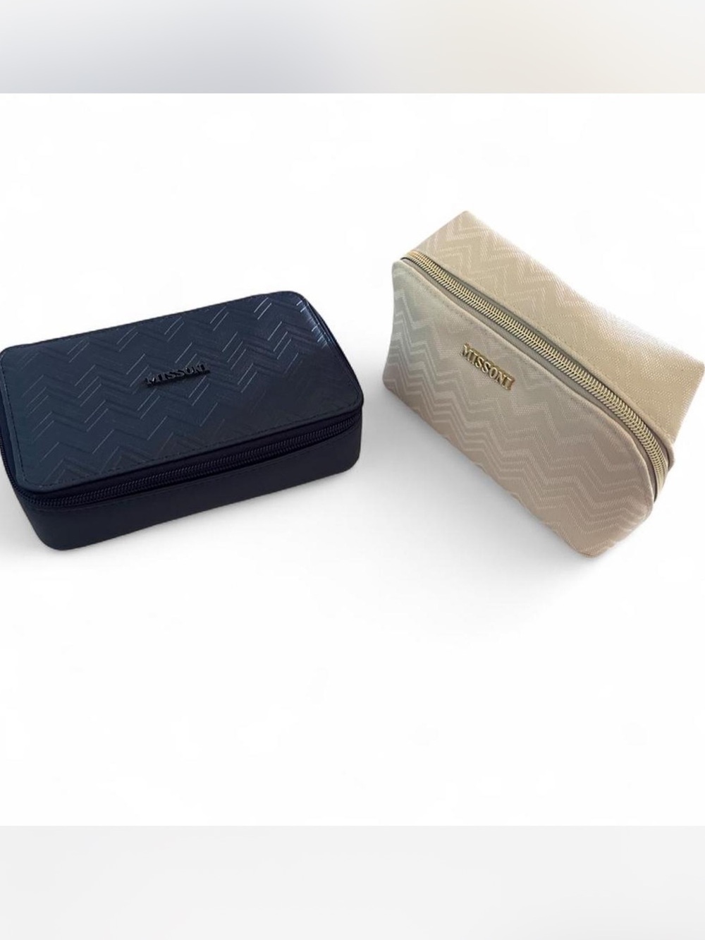 Missoni travel pouches cosmetic bags